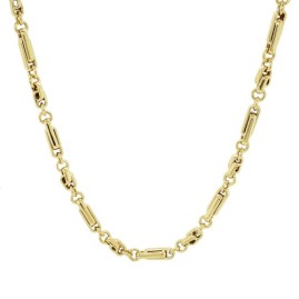 9ct Gold Long & Short Knotted Link Necklace