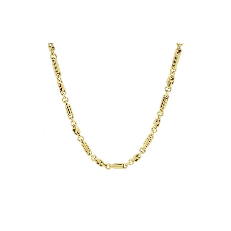 9ct Gold Long & Short Knotted Link Necklace