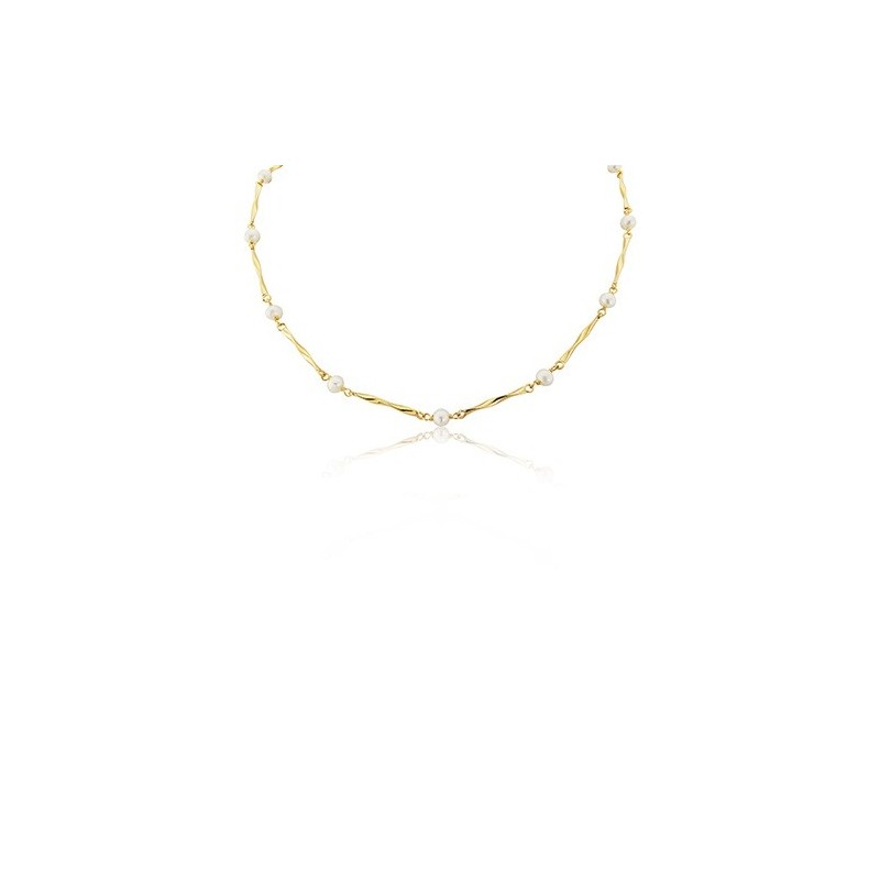 9ct Gold & Cultured Pearl Necklace