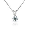 18ct White Gold Diamond Solitaire Pendant - 0.45 FSI1