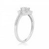 Vintage CZ Dress Ring in 9ct White Gold | Save 40% off High Street