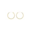 9ct Yellow Gold 20mm Tube Hoop Earrings