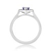 18ct White Gold Tanzanite & Diamond Ring - T 0.59 D 0.50ct