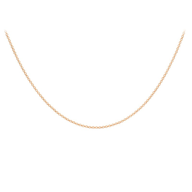 18ct Rose Gold 16"Belcher Chain