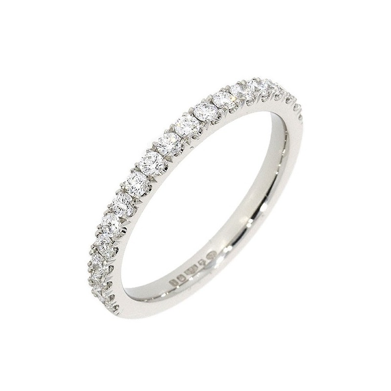 Platinum Diamond-set Band - D 0.44ct