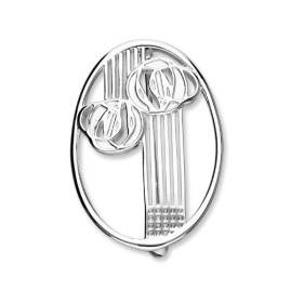 Ortak Silver Oval Charles Rennie Mackintosh Brooch - B584