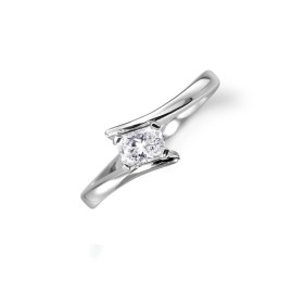 Platinum Phoenix Cut Diamond Cross-over Ring - 0.27cts F/VS2