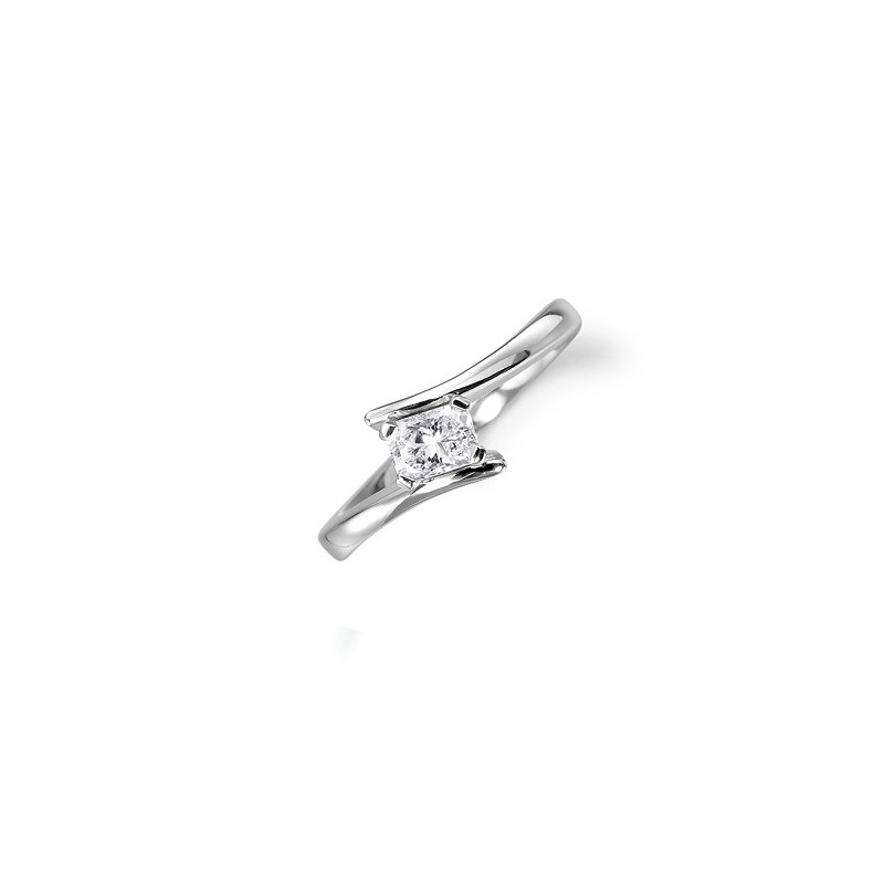 Platinum Phoenix Cut Diamond Cross-over Ring - 0.27cts F/VS2