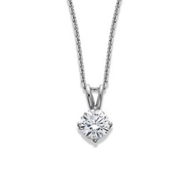 18ct White Gold Diamond Solitaire Pendant - 0.30cts H/SI1