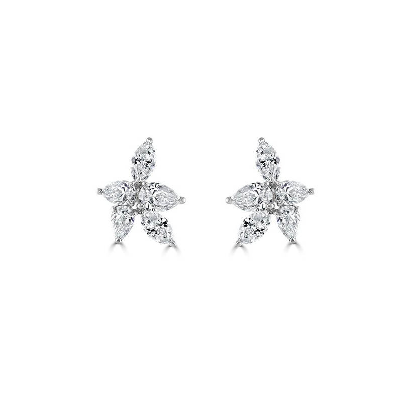 Pear & Marquise Diamond Earrings - Macintyres of Edinburgh