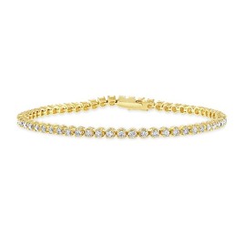 18ct Yellow Gold 3.06ct Diamond Tennis Bracelet - Macintyres of Edinburgh