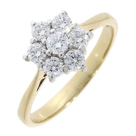 18ct Gold 0.54 carat Diamond Petal Cluster Ring - Macintyres of Edinburgh