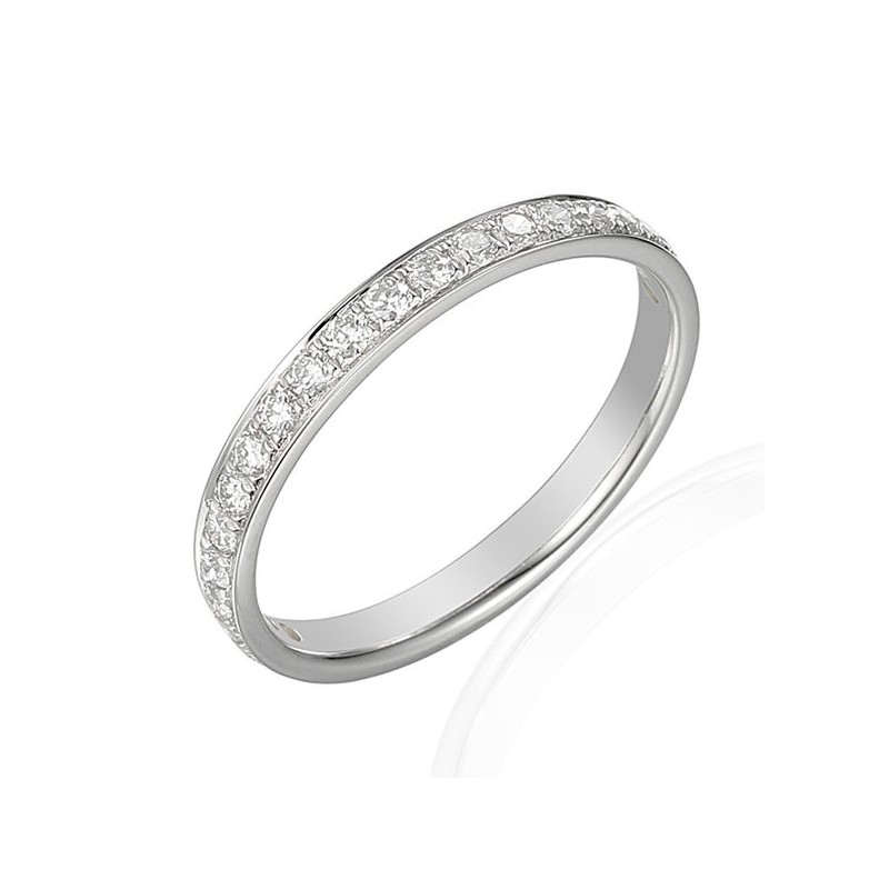 Platinum Pavé Set Diamond Wedding Band - Macintyres of Edinburgh