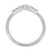 Platinum 7st Diamond Wishbone Ring - 0.25ct