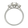 Platinum 3st Round & Pear-shaped Diamond Ring - 0.59 + 0.21 G/SI