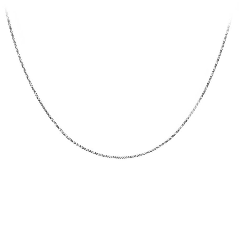 18ct White Gold 18 Inch Diamond Cut Chain