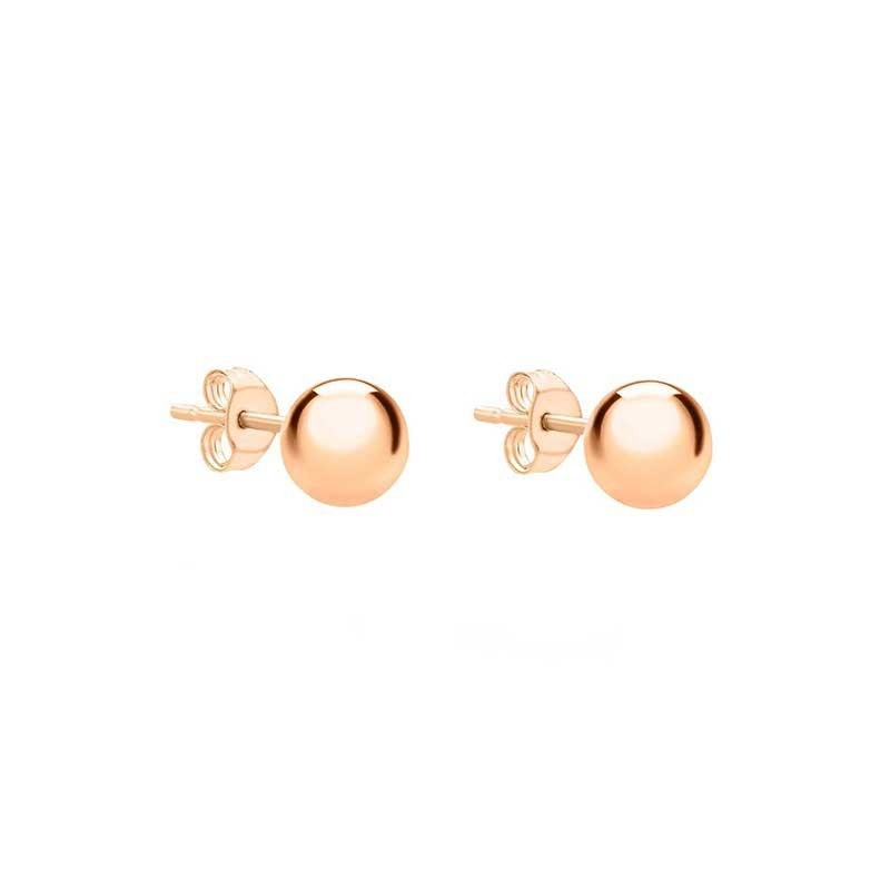 9ct Rose Gold 10mm High Polish Ball Stud Earrings