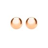 9ct Rose Gold 10mm High Polish Ball Stud Earrings