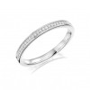 Platinum Hand Chased Diamond Band - 0.25cts