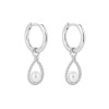 Diamonfire Zirconia Huggy Hoop Earrings with Detachable Drops