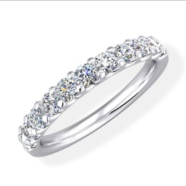 Platinum 11st Diamond Set Band - 0.50cts