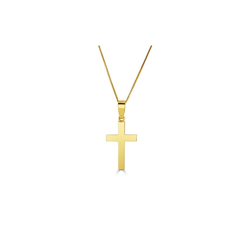 9ct Gold Plain Medium Sized Cross