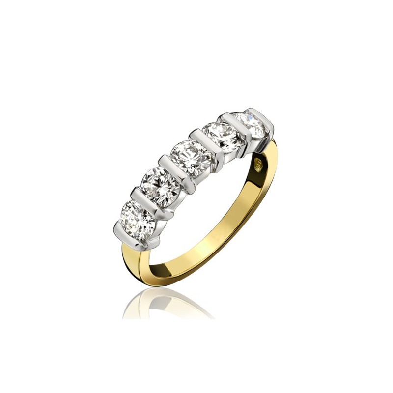 18ct Gold 5st Diamond Eternity Ring - 1.75cts