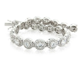 6.13 Carat Diamond Cluster Line Bracelet - Macintyres of Edinburgh