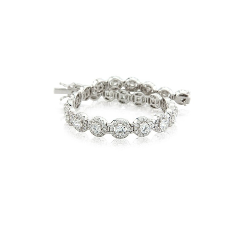 6.13 Carat Diamond Cluster Line Bracelet - Macintyres of Edinburgh