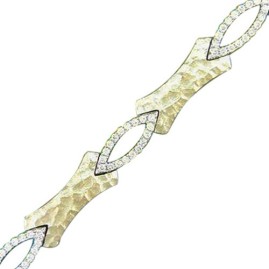 18ct Yellow and White gold Diamond Bracelet D:0.77cts