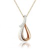 9ct Rose & White Gold Diamond Pendant