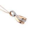 9ct Rose & White Gold Diamond Pendant