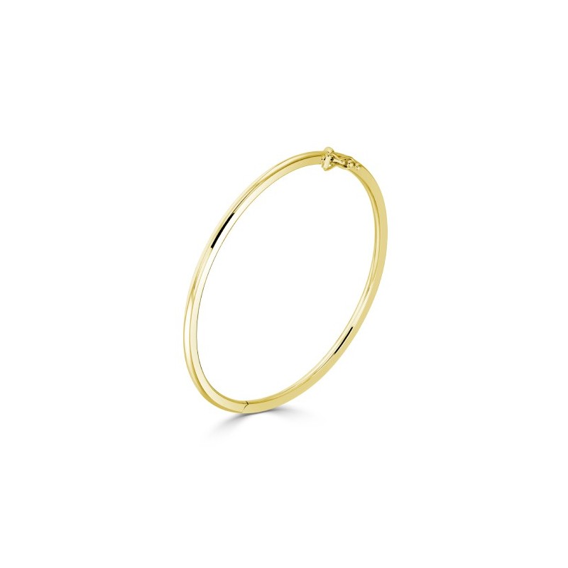 9ct Solid Gold Oval bangle