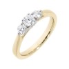 18ct Gold Three Stone Diamond Ring - 0.48cts