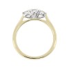 18ct Gold Three Stone Diamond Ring - 0.48cts