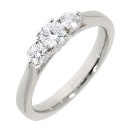 Platinum 3st Diamond Ring - 0.49cts