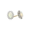 18ct Gold Opal and Diamond Earrings - O 0.54  D 0.18