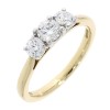 18ct Gold Three Stone Diamond Ring - 0.78 G/VS2