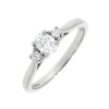 18ct Gold Oval & Round Diamond Ring - 0.30ct + 0.09ct D/VS2