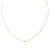 9ct Gold Fine Diamond Necklace - 16-inches - D:0.16cts