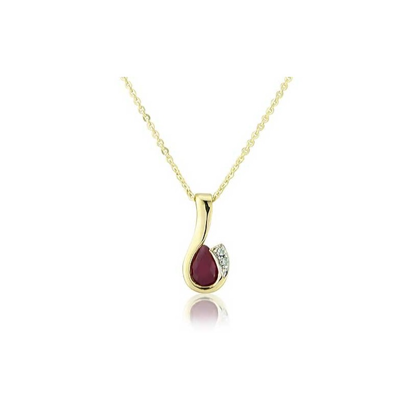 Ruby & Diamond Gold Necklace | Macintyres of Edinburgh