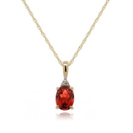 Oval Garnet Necklace Gold | January Birthstone Jewellery