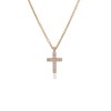 9ct Gold Diamond Cross & Chain - 0.06ct