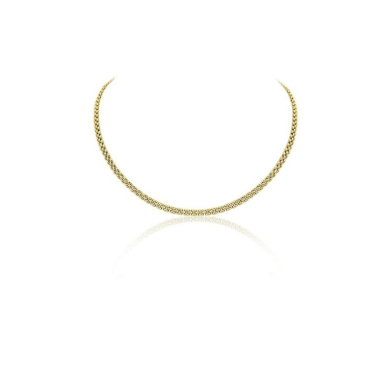 9ct Gold Three Row 18-inch Panther Necklace