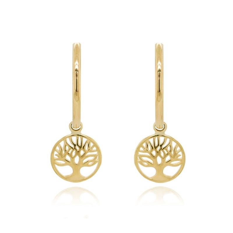 9ct Gold Tree of Life Drop Earrings - Macintyres of Edinburgh