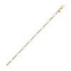 9ct Two-colour Gold Lozenge Link Bracelet