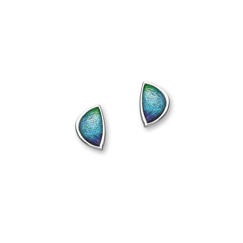 Ortak Haven Aqua Enamel Stud Earrings - EE477 Aq