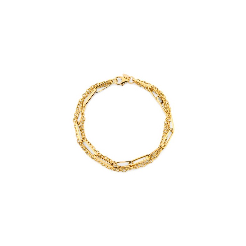 9ct Gold Three Strand Bracelet