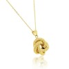 9ct Gold Large Knot Pendant & Chain