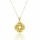9ct Gold Large Knot Pendant & Chain